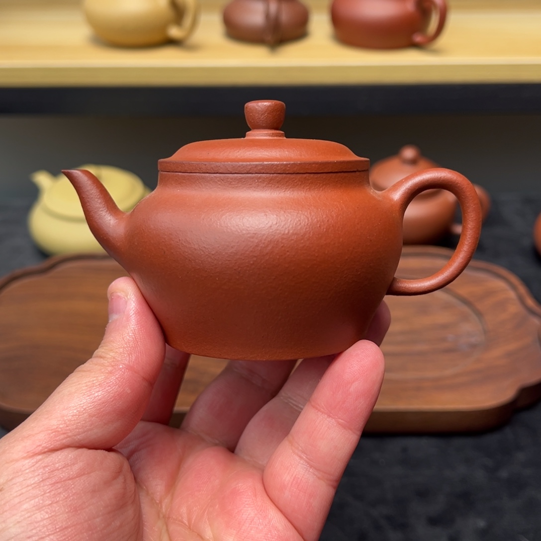 茶壶紫砂封釉150红清水宫灯