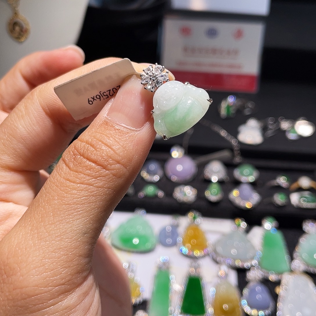 翡翠银S925镶嵌颈饰