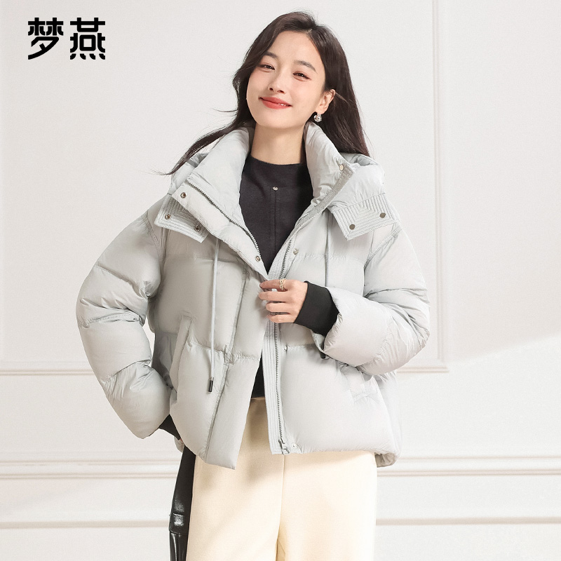 梦燕秋冬女款防风御寒保暖舒适时尚休闲连帽立领羽绒服CY11B5077D