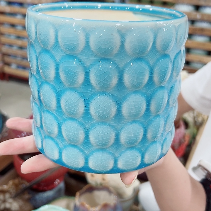 有孔.凑满10元发货多肉陶瓷花盆！