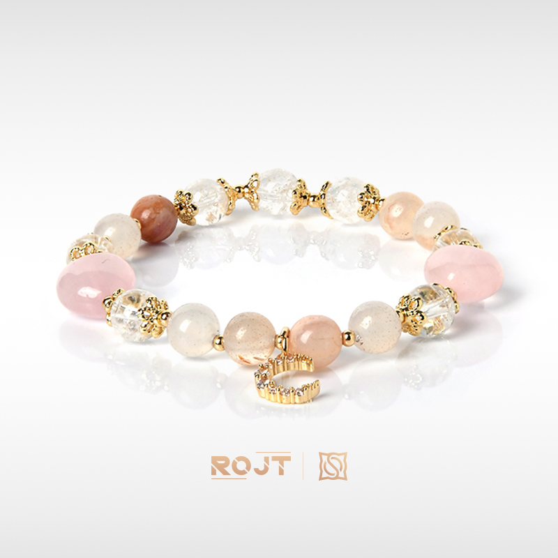 ROJT一湾明月原创新款水晶女生韩版甜美闺蜜手饰礼品【多样性发一】