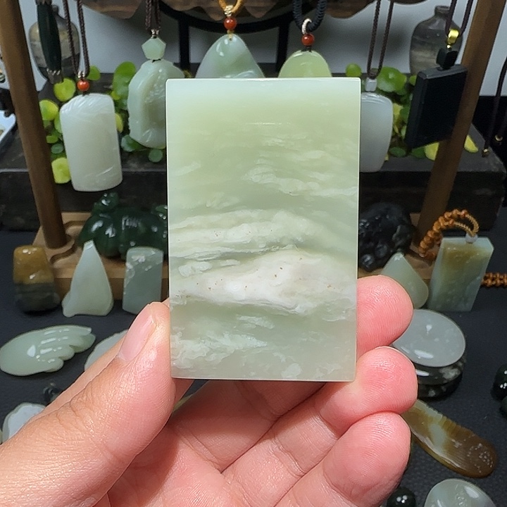 和田玉未镶嵌挂件