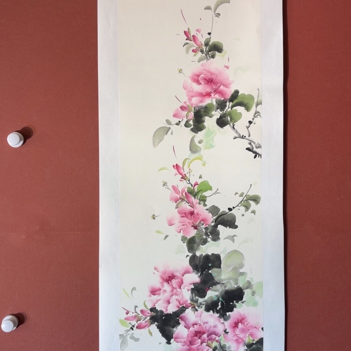 国画听兰老师花鸟