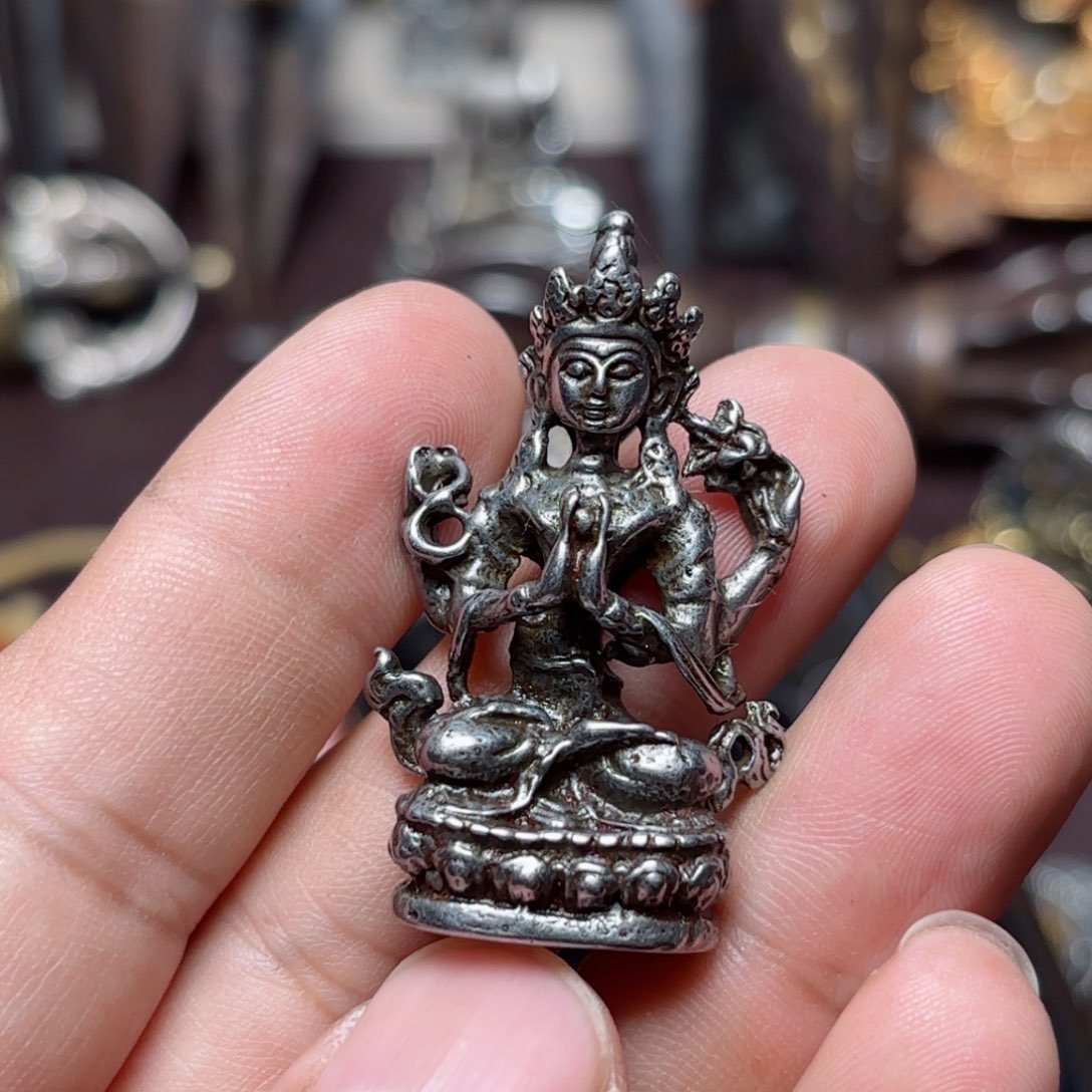 盘****角铜星月菩提挂件菩提