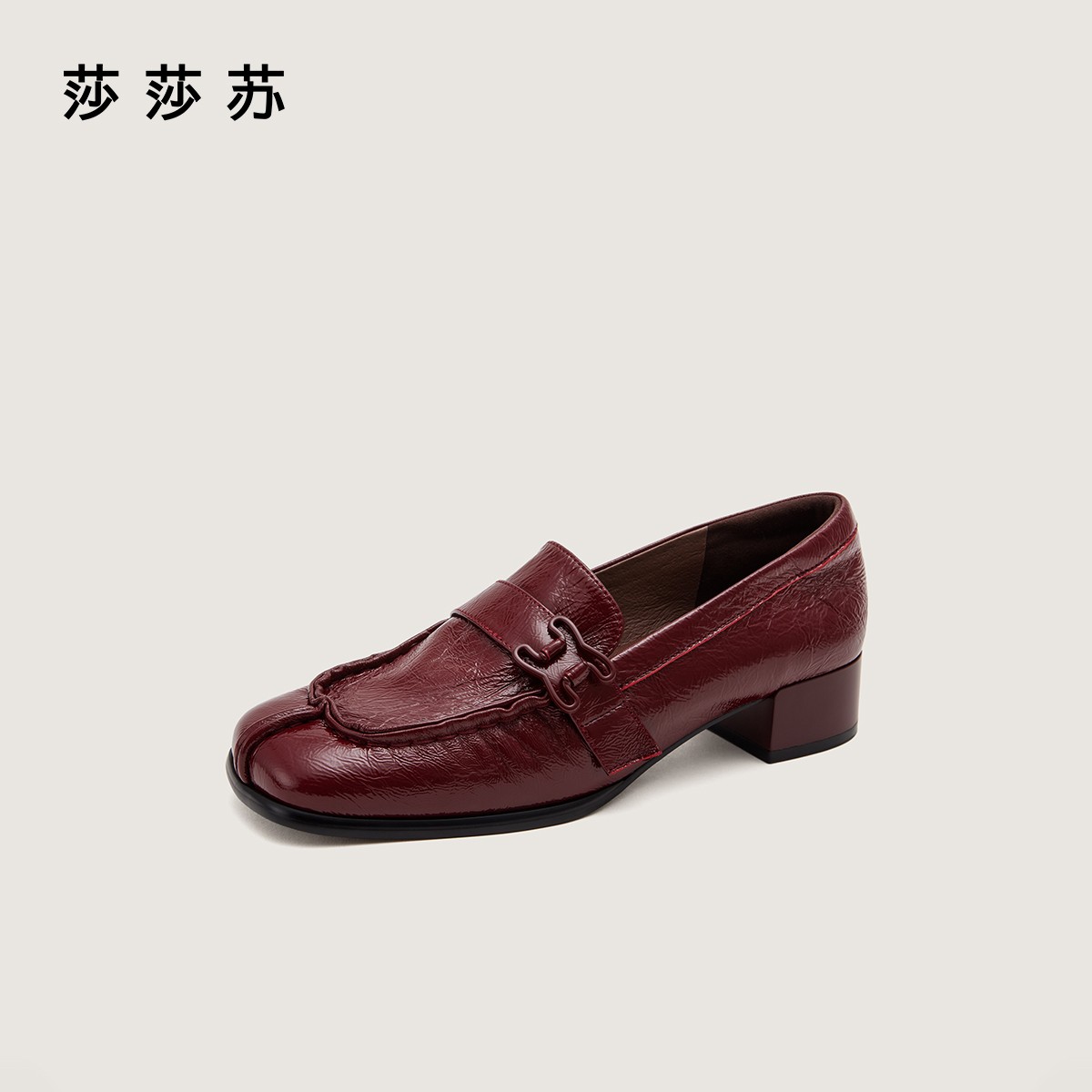 【姜饼人】莎莎苏2025年秋季新款单鞋一脚蹬老钱风乐福鞋ZA65515-40