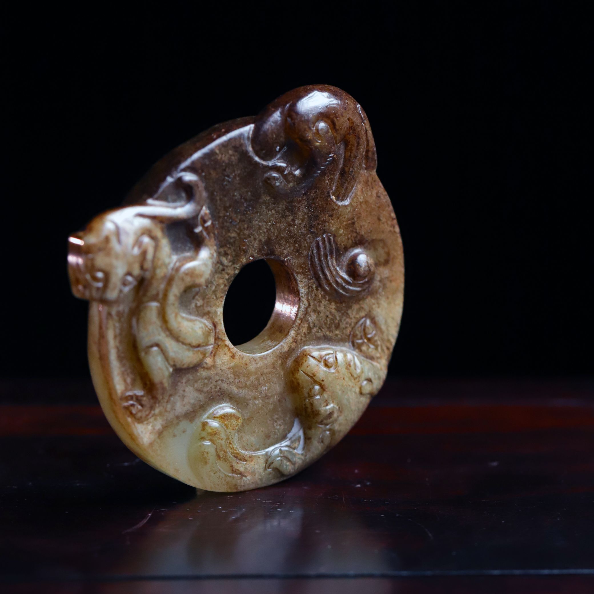 1721明代和田玉龙纹玉璧1951