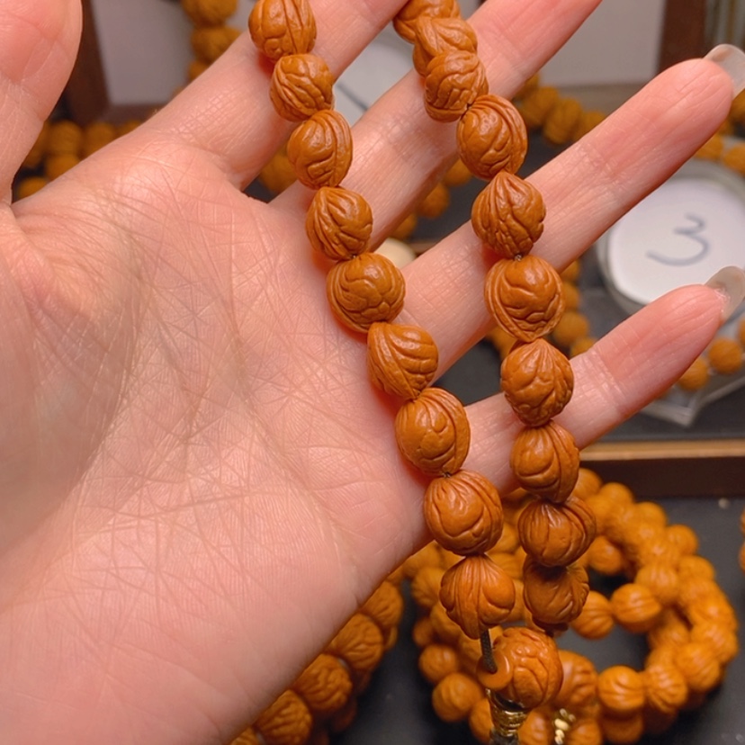 【闪购商品】桃核手串美*亮龙文桃核