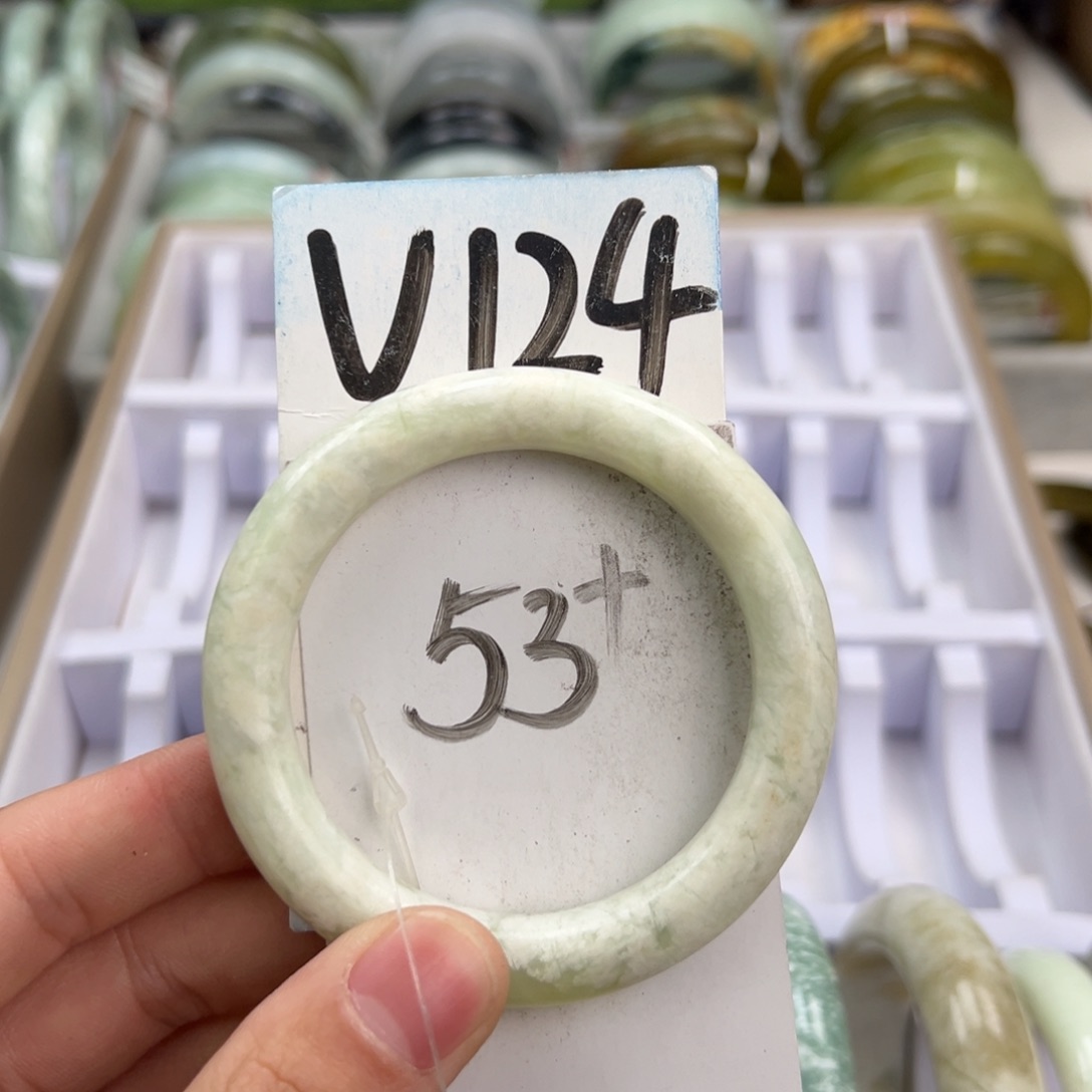 岫玉手镯未镶嵌天然岫玉微瑕