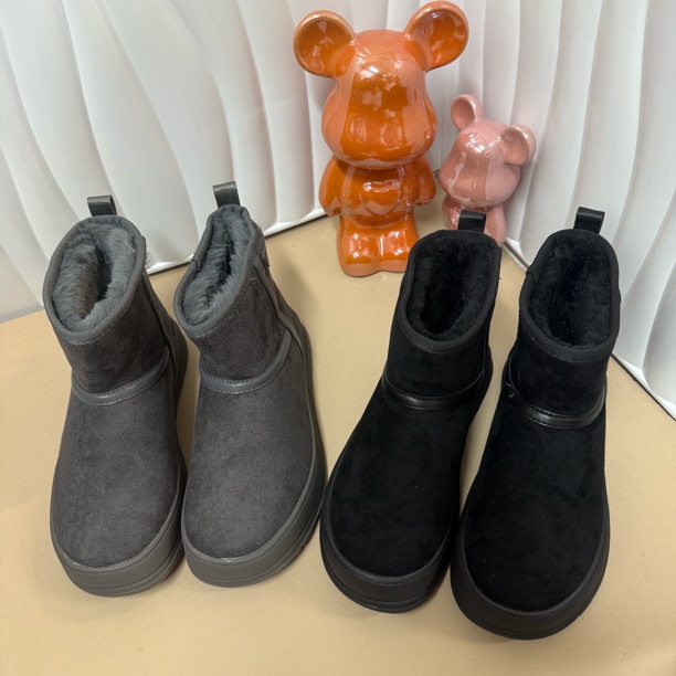 男士【5168赠羊毛垫】冬季绒面人造长毛加绒加厚雪地靴东北大棉保暖