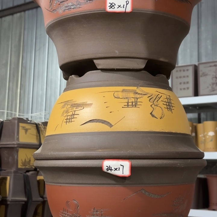 紫砂花盆             100-3