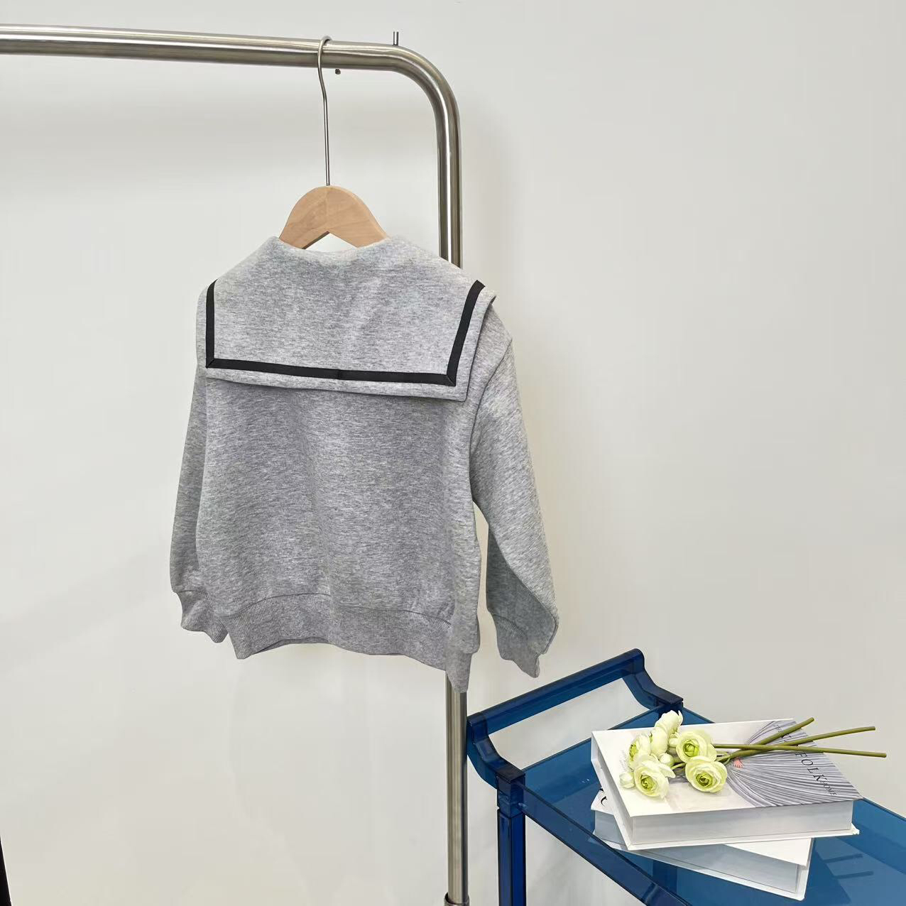 秋冬女童半开筒卫衣 中花灰2502卓系