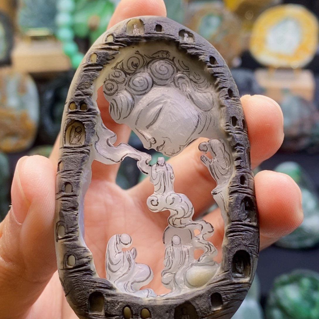 佰***司定制翡翠未镶嵌毛坯货定制加工