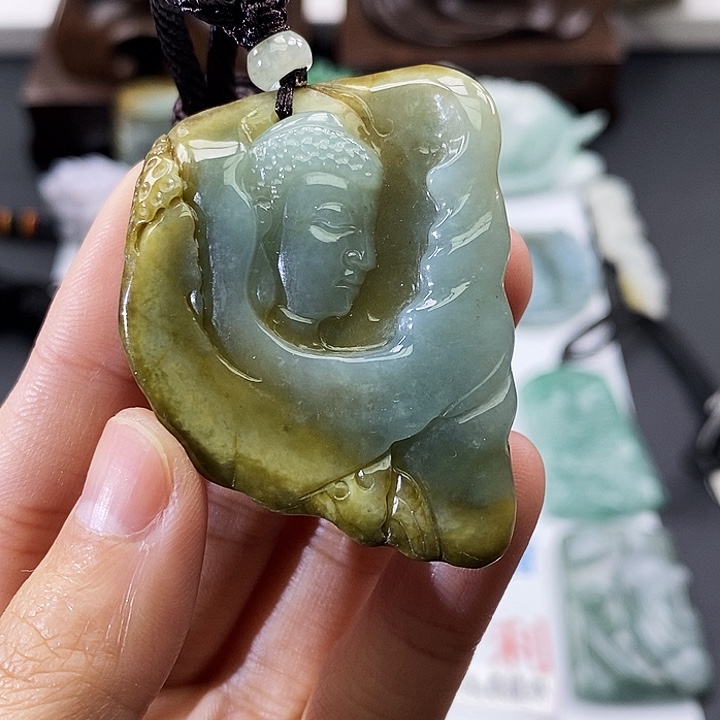 翡翠未镶嵌颈饰缅甸翡翠a货佛头