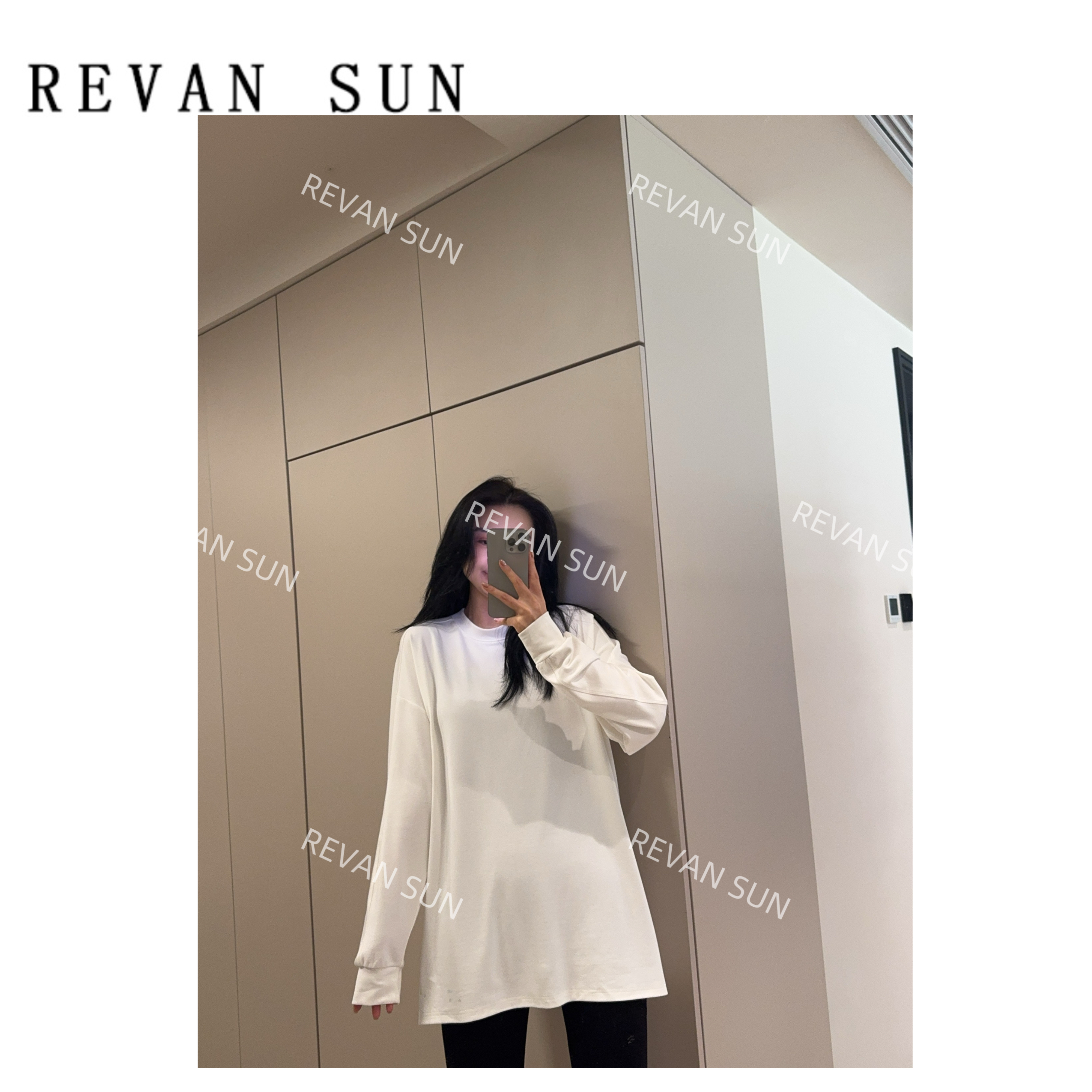  REVAN SUN -大骨架穿搭  打底大t恤4975