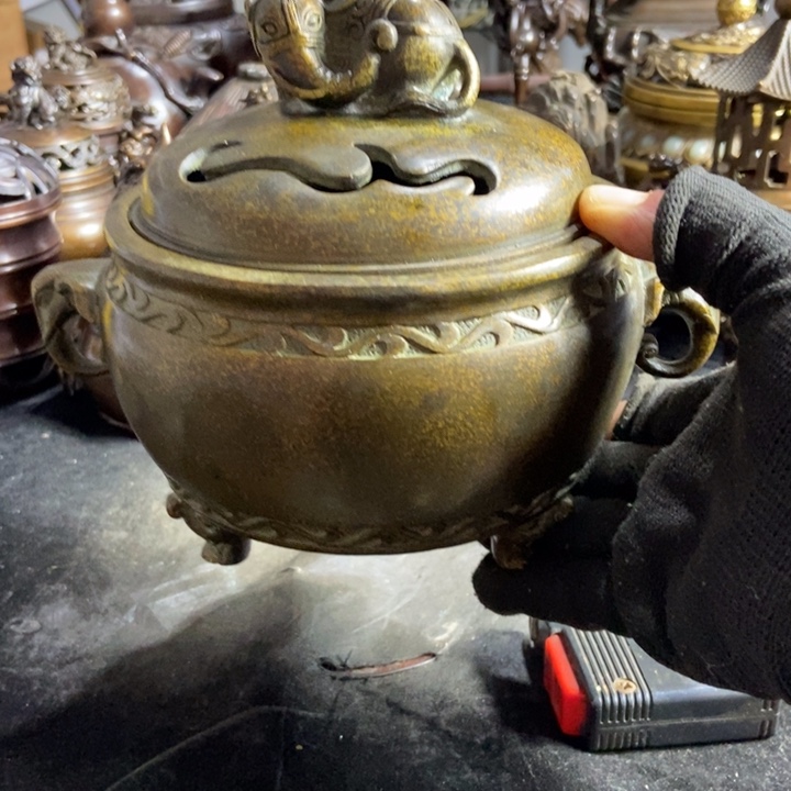 铜器工艺品摆件香炉摆件