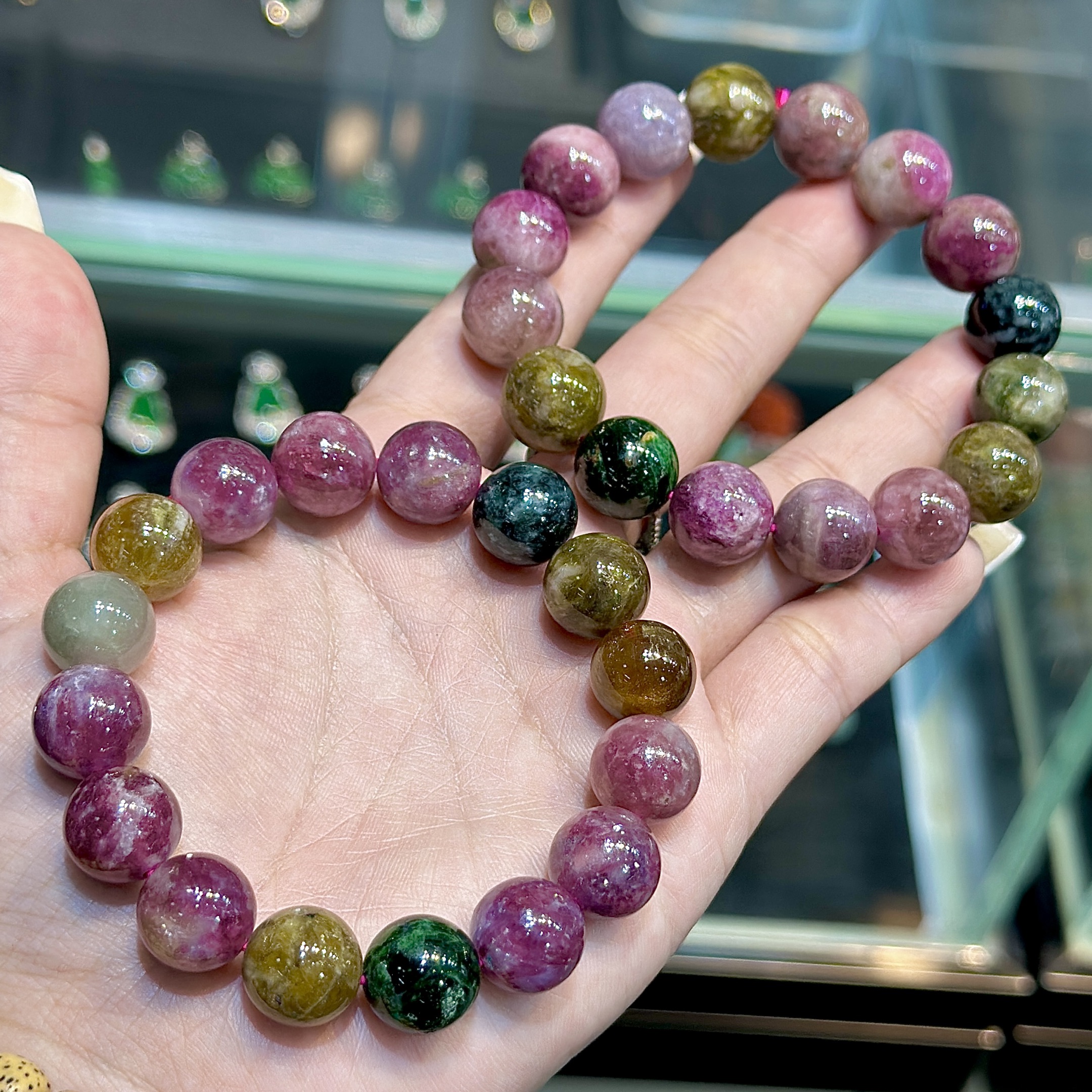 【DL】色标彩虹手串-约12mm（多样性发其一）