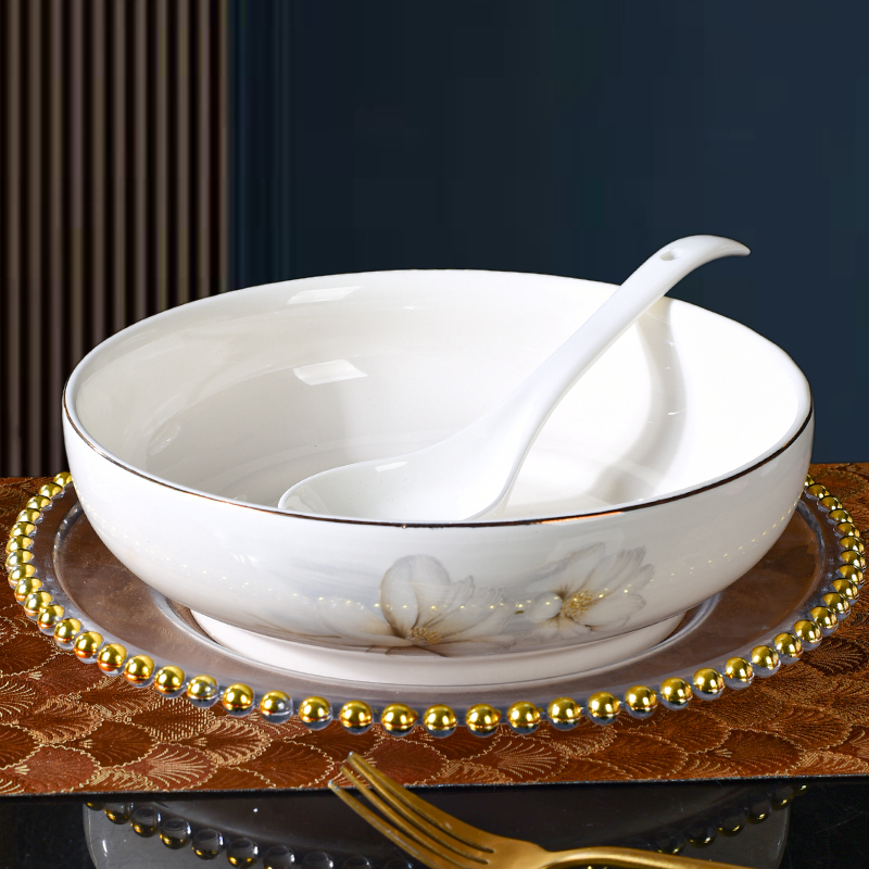 【电光金天香玉兰】8英寸电子碗1只加送大汤勺