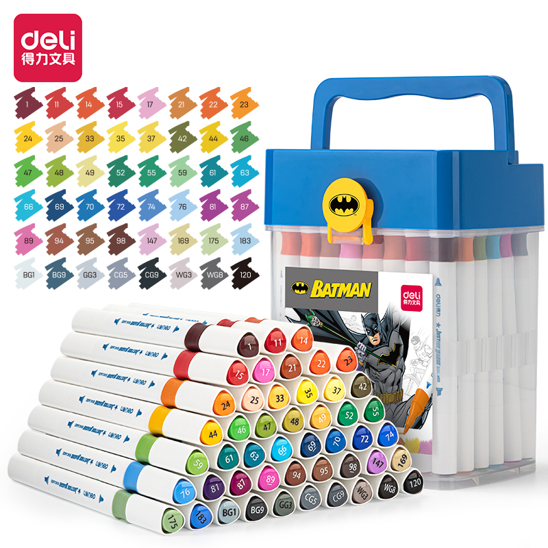 Deli/得力HM103_DC正义联盟三角杆水性马克笔(混)