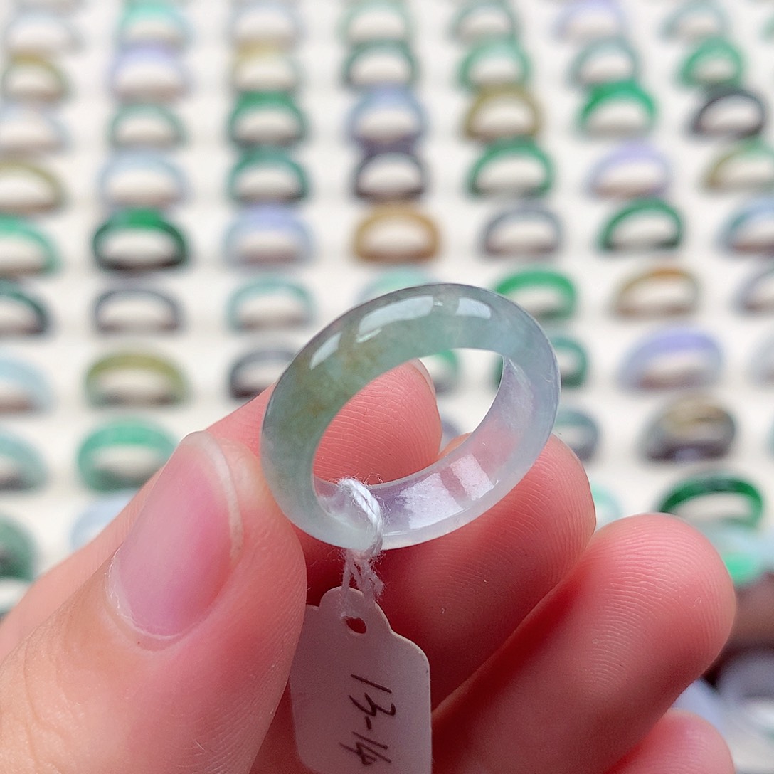 翡翠戒指未镶嵌13-14号