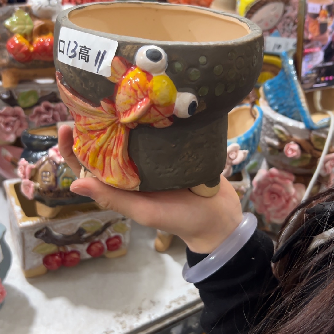 满20发秒退拉黑多肉花盆