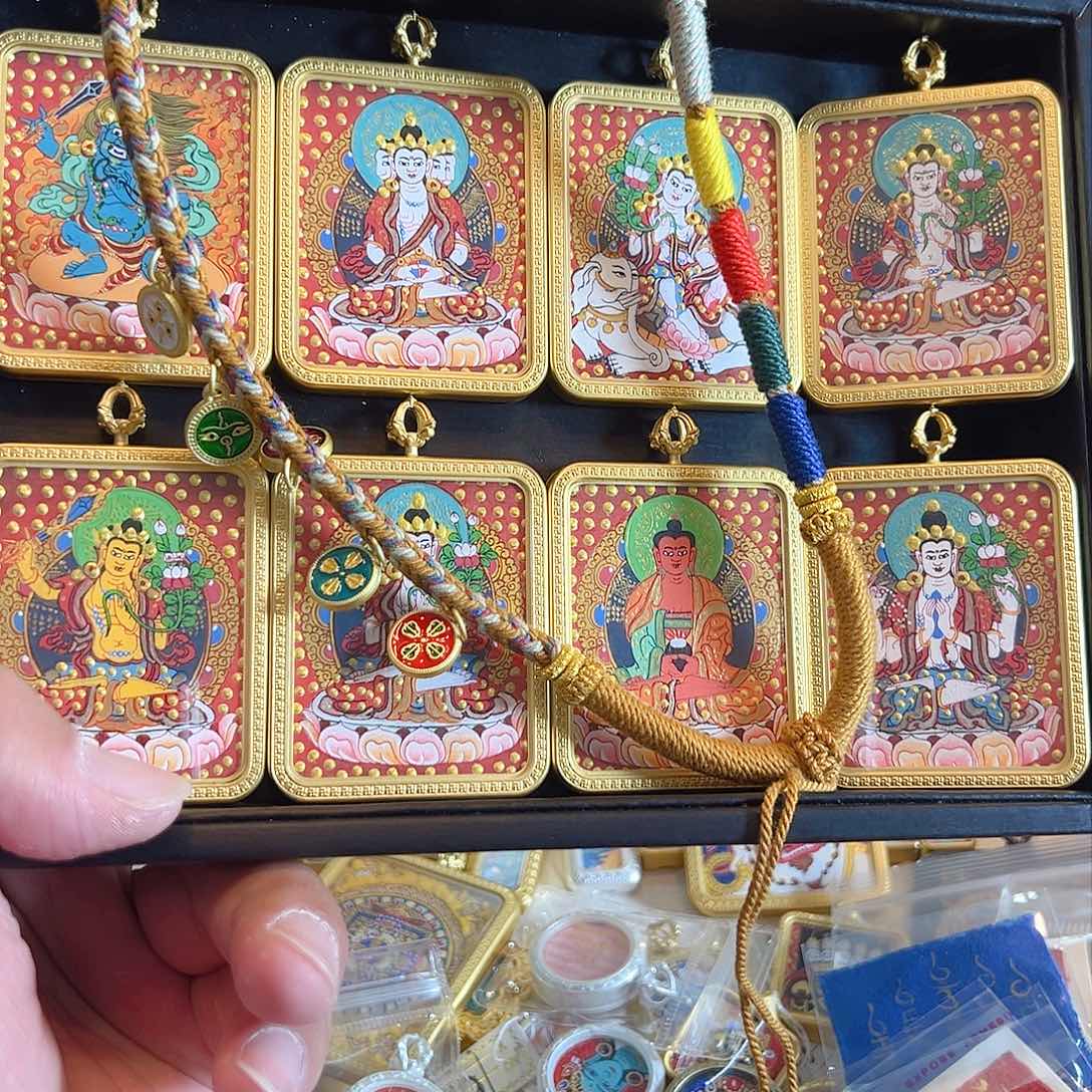 吊坠纯手绘尼泊尔唐卡八大生肖守护