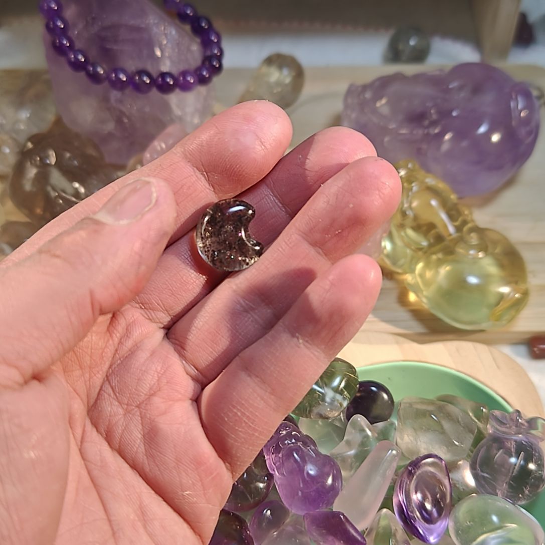 油***噜水晶颈饰未镶嵌水晶