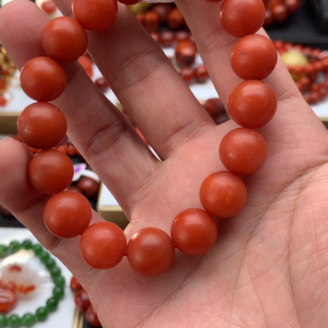 南红玛瑙手链未镶嵌