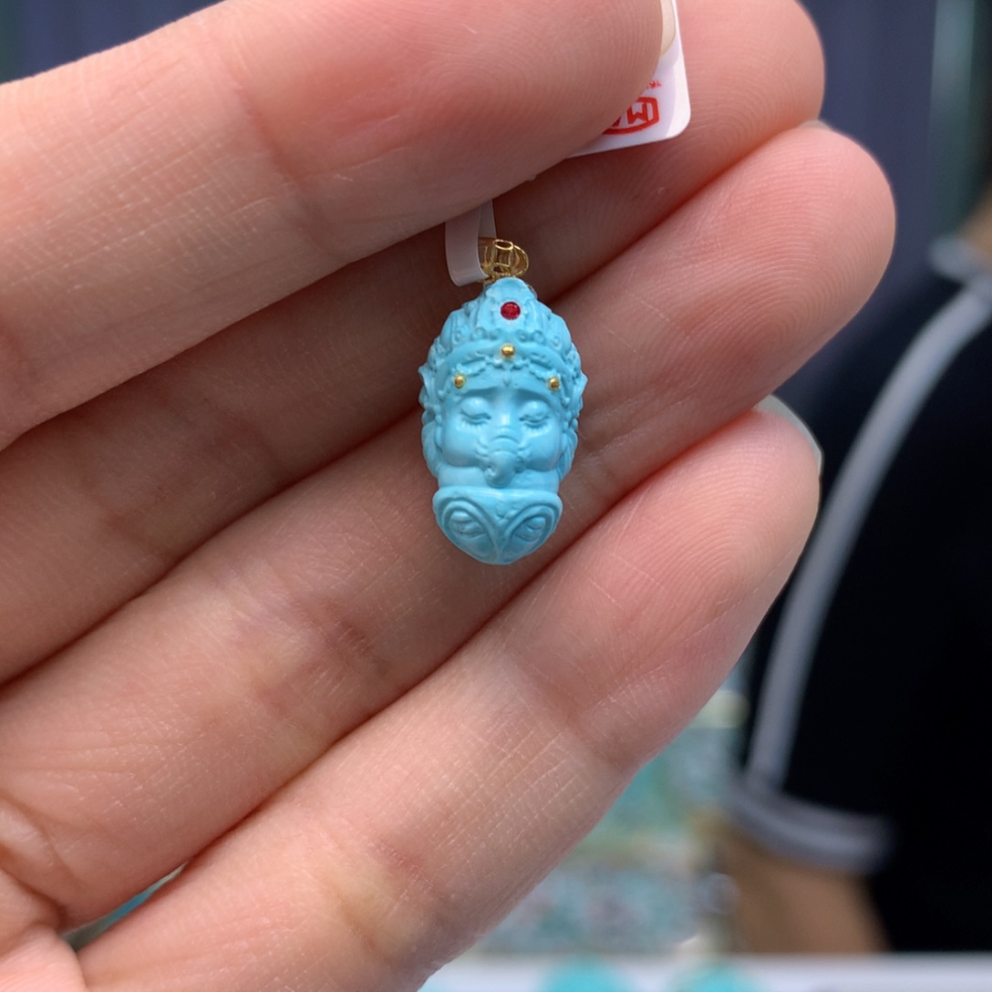 绿松石18K金镶嵌配饰