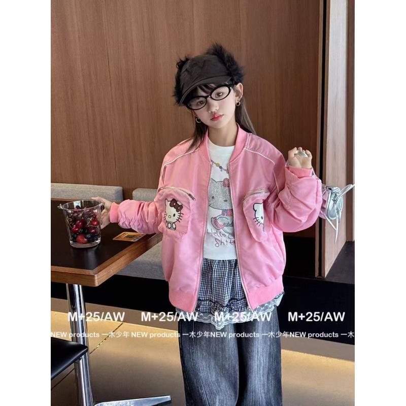 511207 韩版女童韩版儿童休闲舒适百搭加绒外套