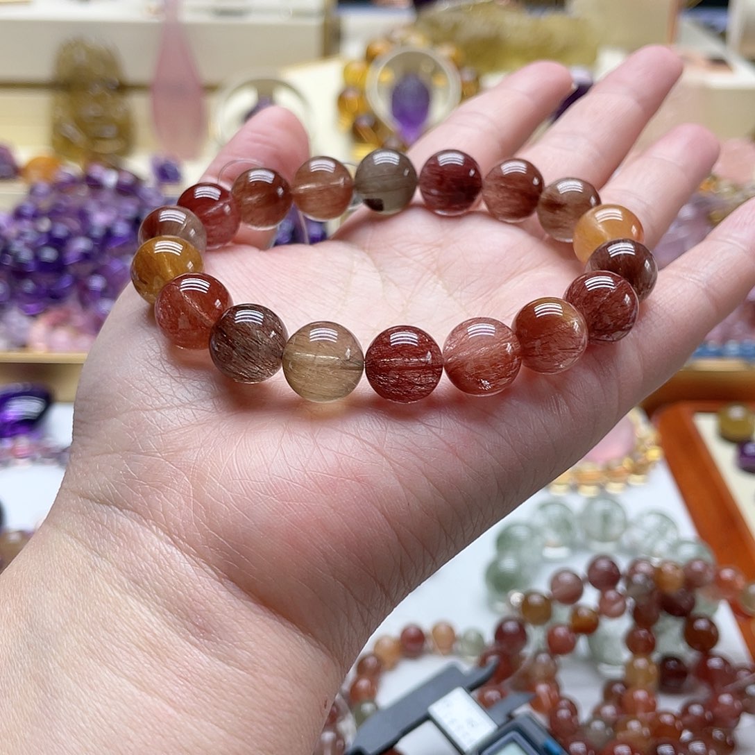 发晶手链未镶嵌肉*啦发晶