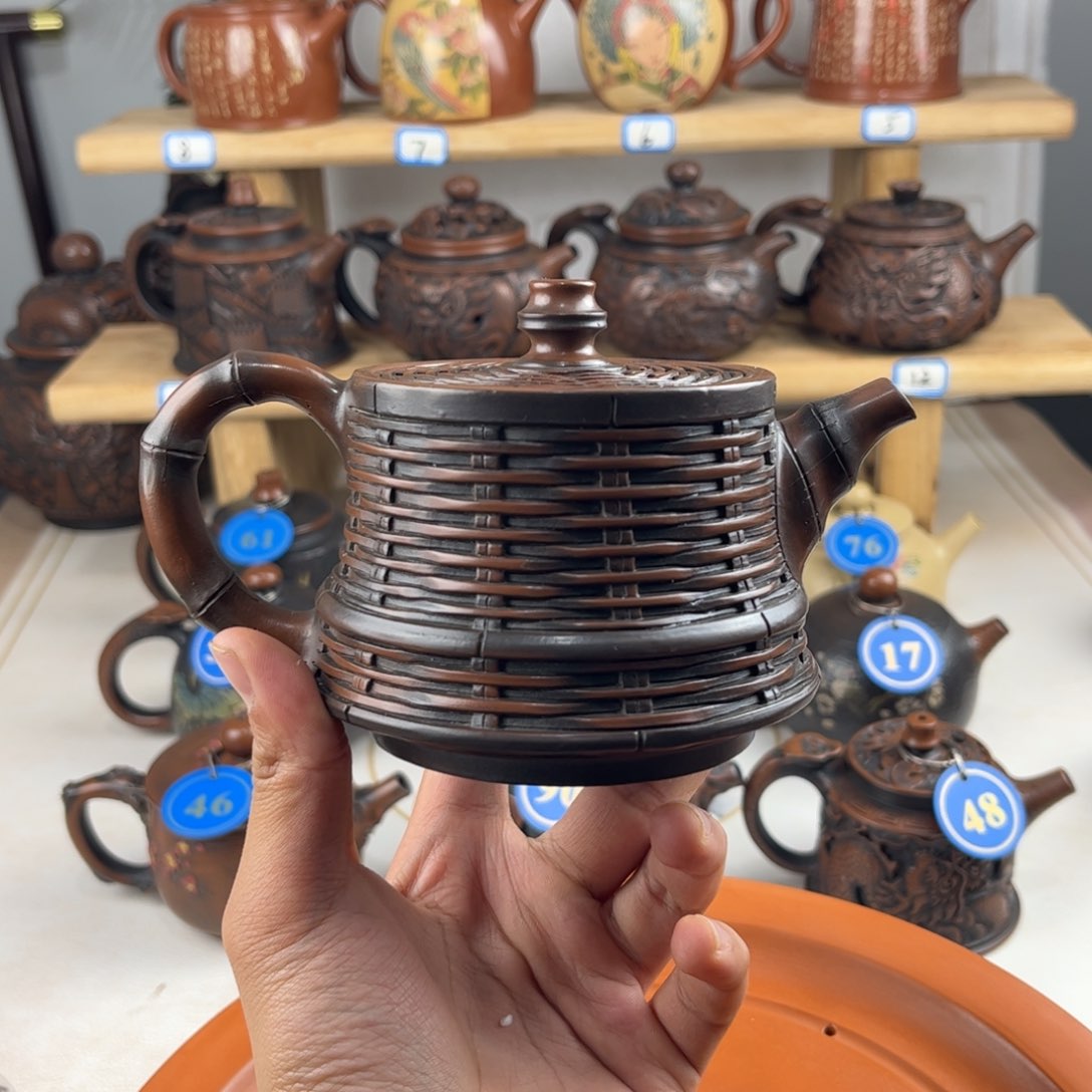 壶建水紫陶全手工制作，老匠人传承手艺