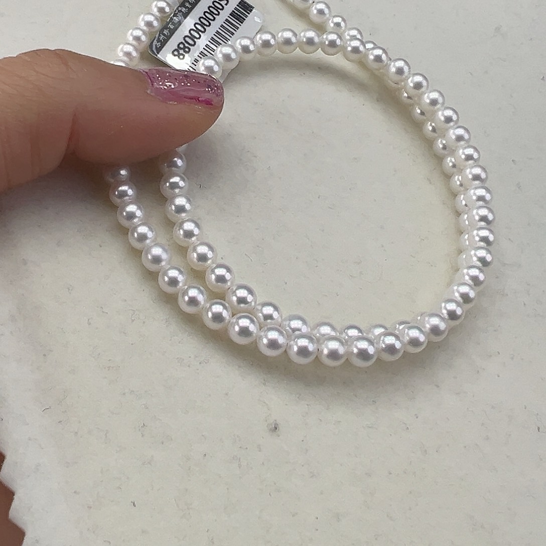 淡水珍珠颈饰18K金镶嵌➕5高品