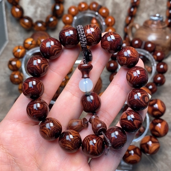 黄花梨/降香黄檀梦*旧紫油梨成品加工手串