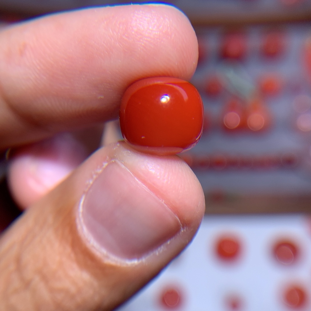 南红玛瑙老型10×9未镶嵌微微纹