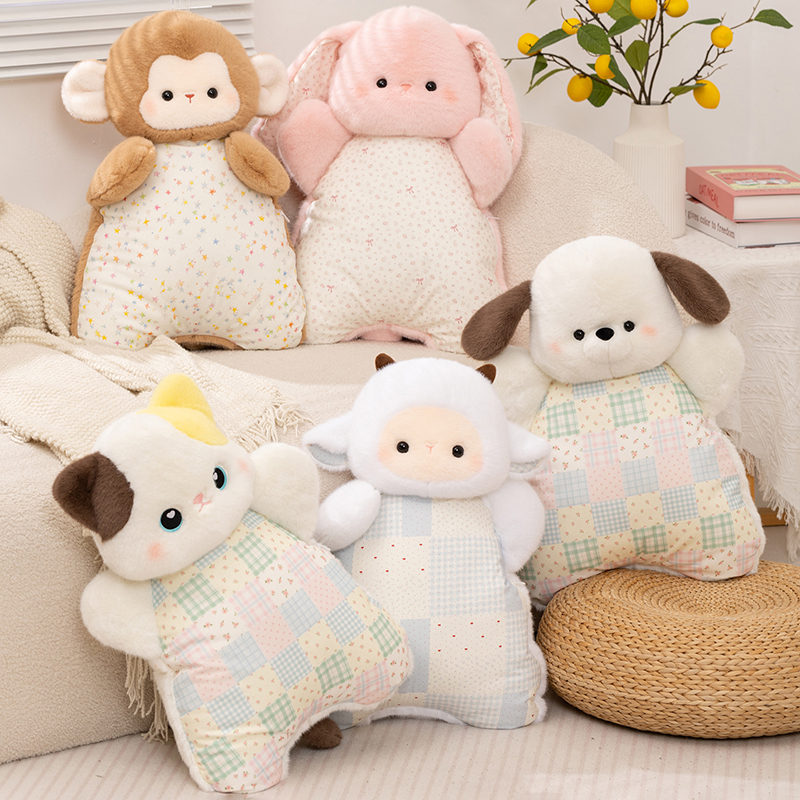原创豆袋安抚抱枕可爱动物玩偶超大减压毛绒玩具柔软娃娃女生礼物