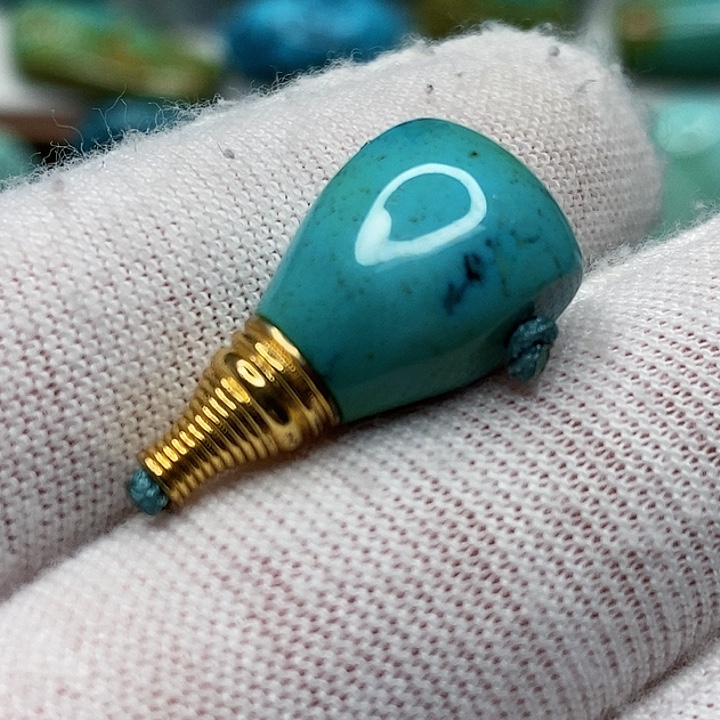 绿松石未镶嵌天然原矿 地大质检