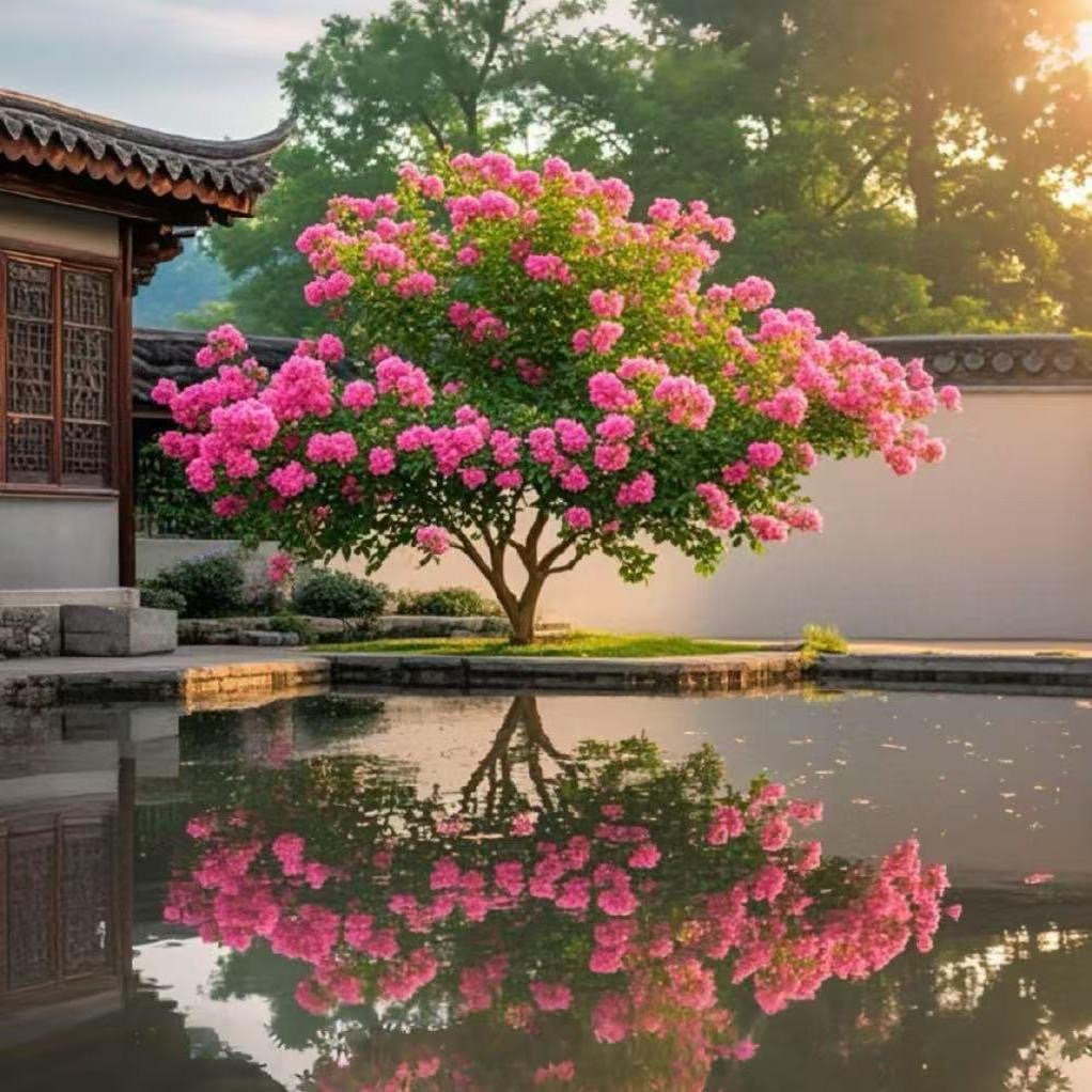 紫薇花树苗盆栽老桩大苗室外庭院花卉植物绿化四季开花带花室内