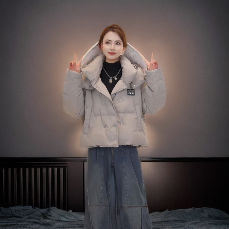反季羽绒服短款90白鸭绒外套
