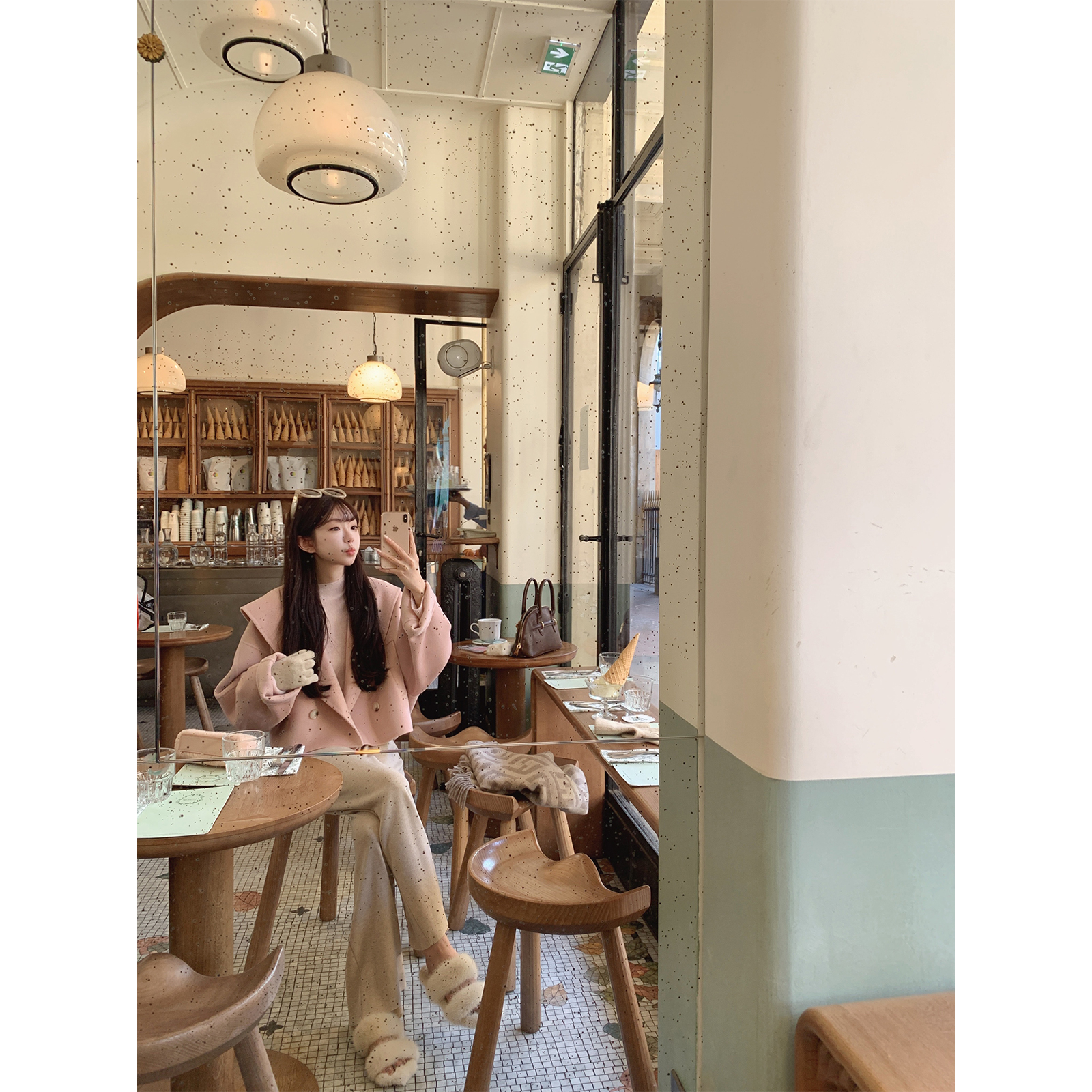 金蘑菇菇  甜心冬日·费尔南德/ 小个子天菜!!娇俏休闲感短大衣