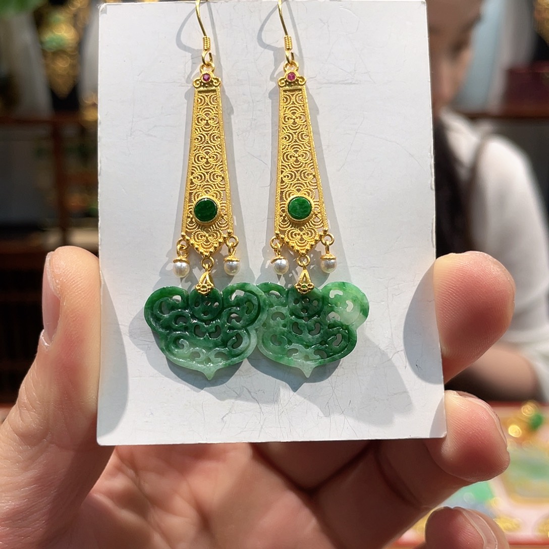 锦纶铁合金耳坠耳饰