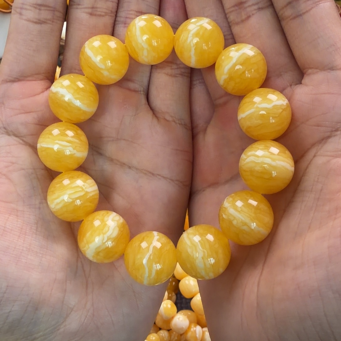 琥珀未镶嵌珠宝奇石18mm同料