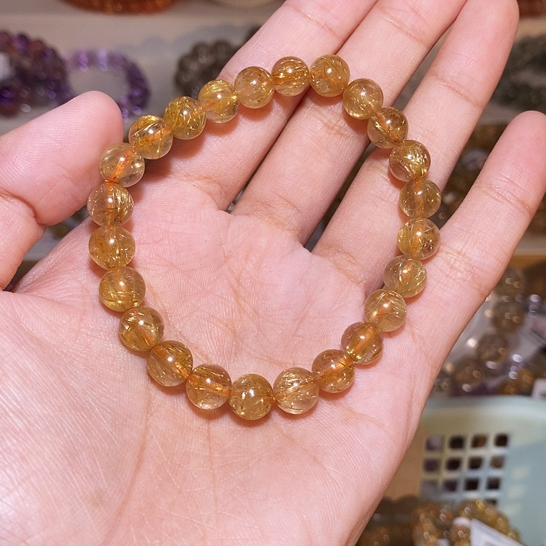 糕***儿发晶手绳未镶嵌发晶7.8mm