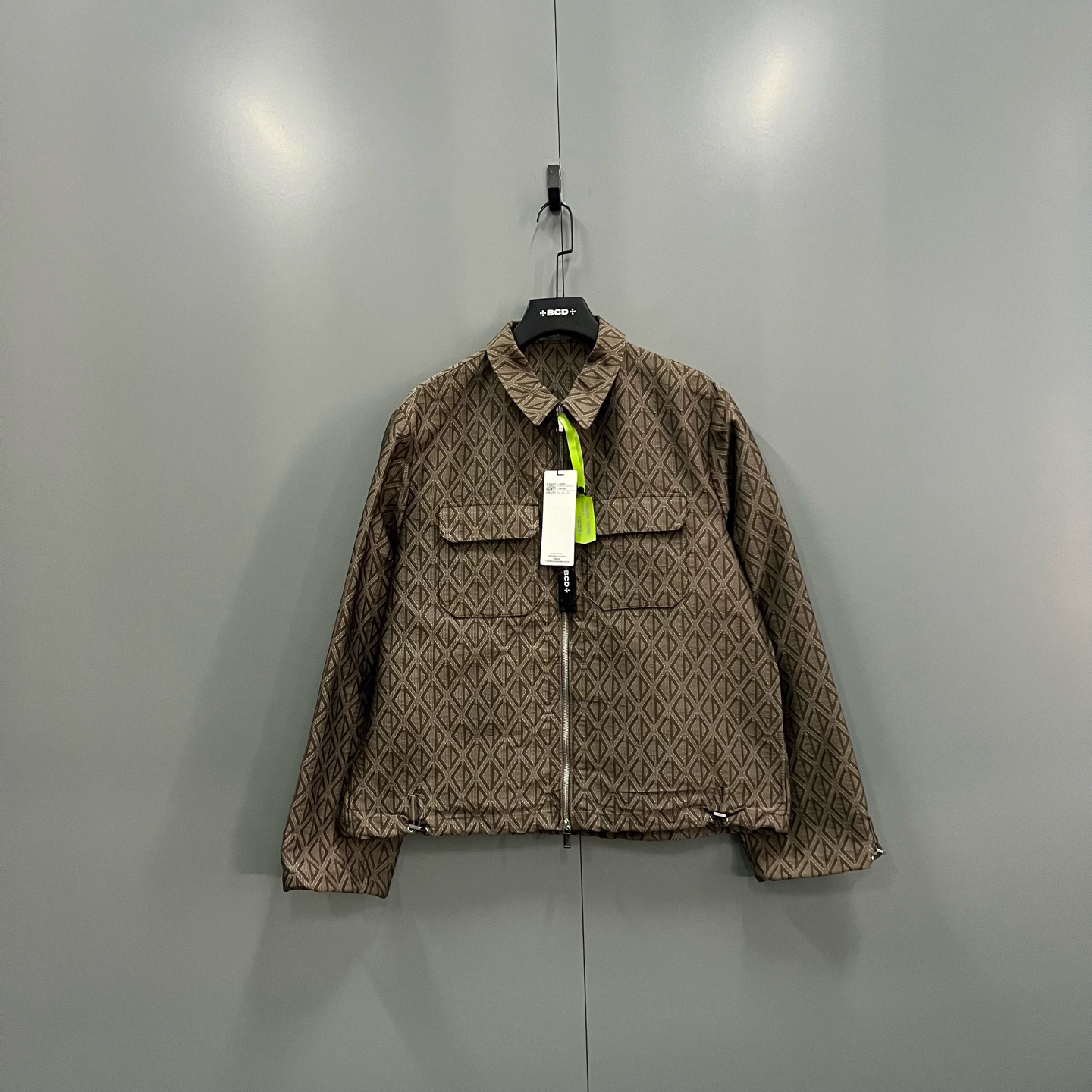 99新 DIOR/迪奥 (ll) 棕色CD满印拉链夹克 54码609655