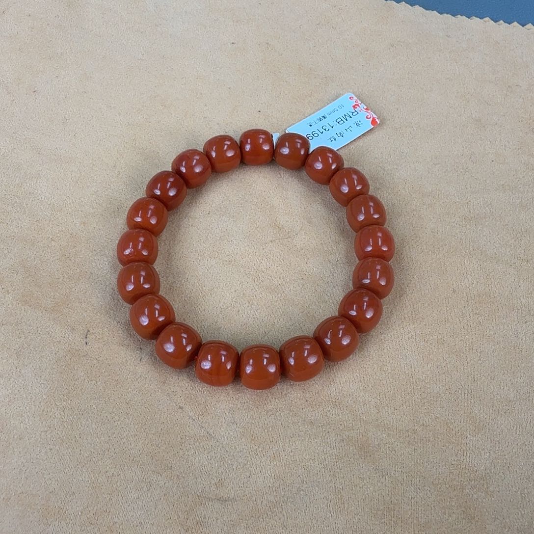 南红玛瑙未镶嵌手串老型柿子红手串