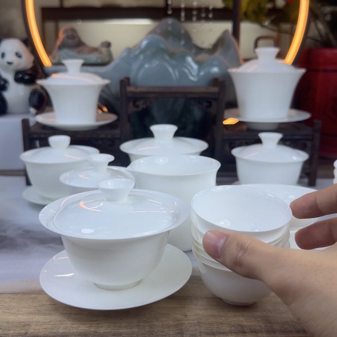 盖下120盖碗➕6个压手杯➕茶漏公道杯