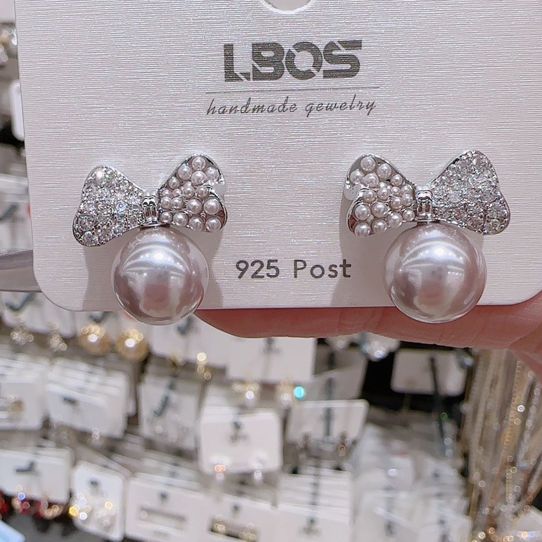 锆石铜合金925银耳环