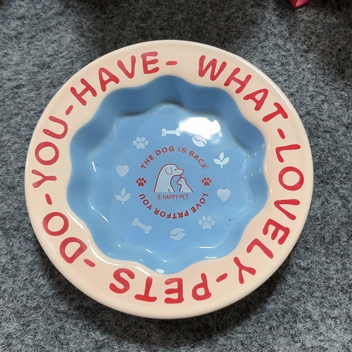 陶陶瓷字母花边盘