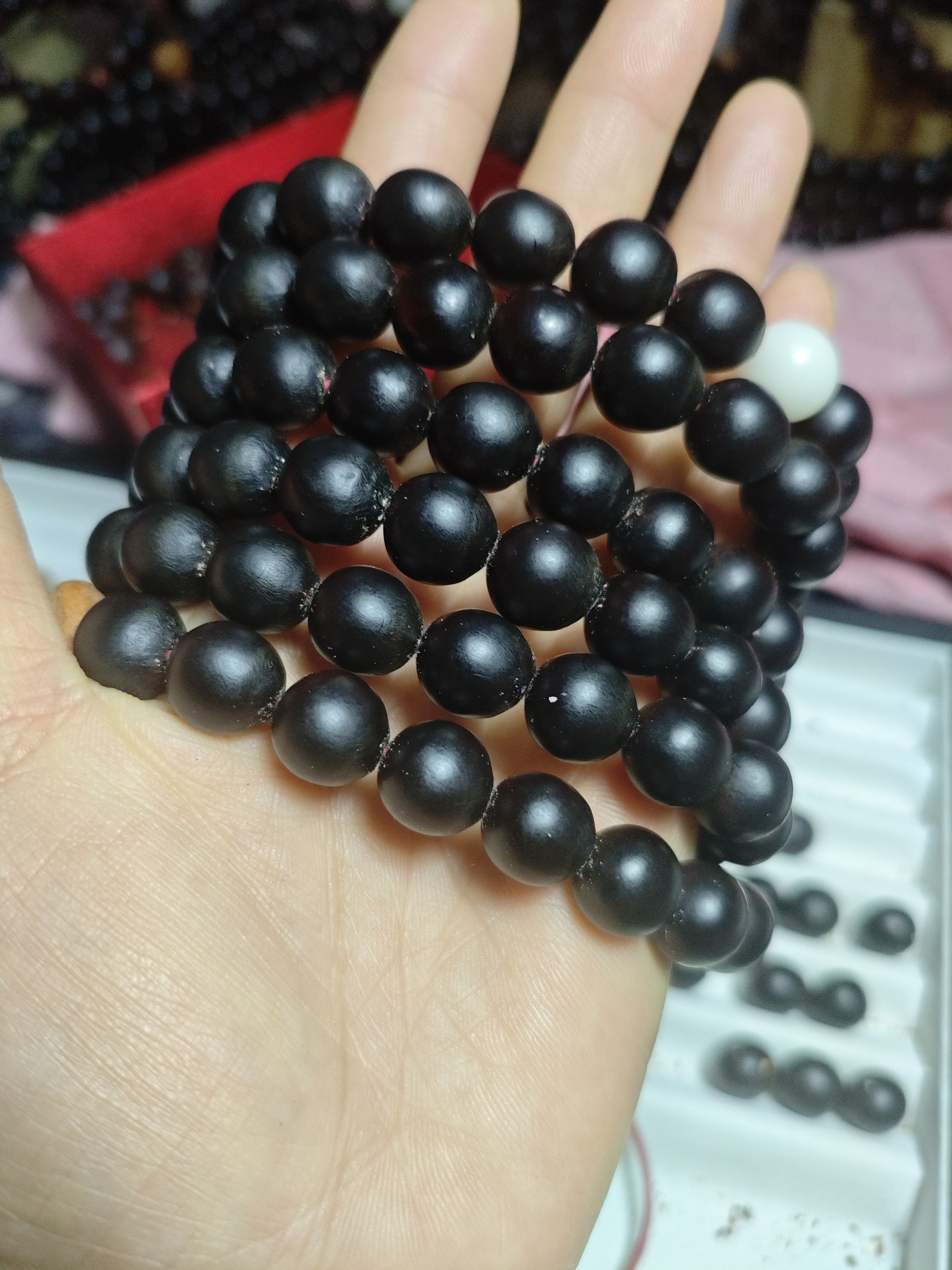 老树无患黑头紫精卡108念珠