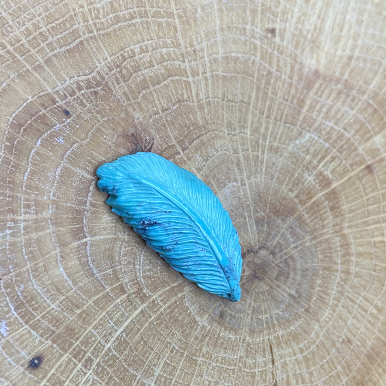 原矿金龙山高瓷雕刻羽毛吊坠背云三通DIY佛珠星月手串文玩