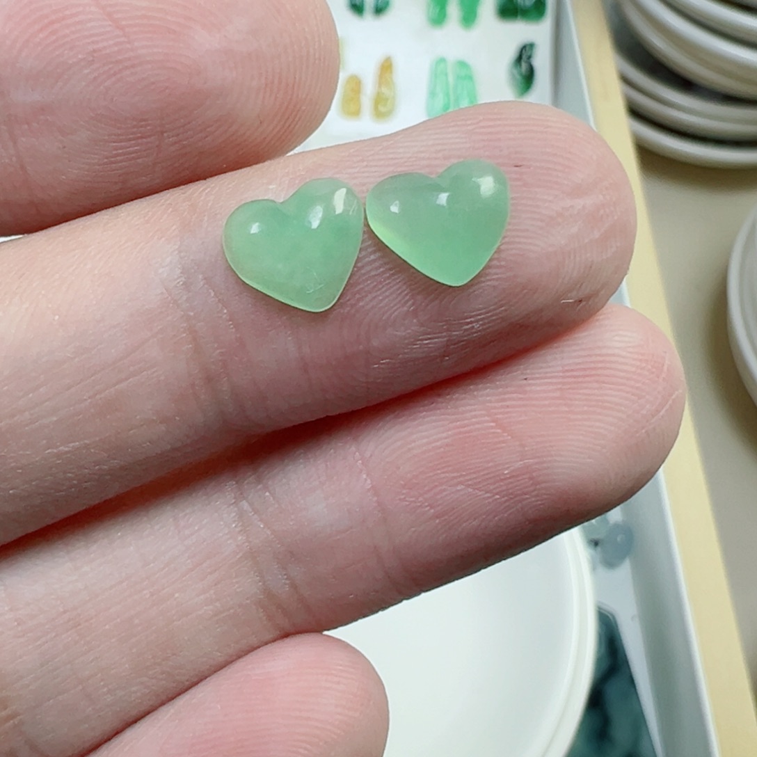 翡翠散珠一*柠爱心两个